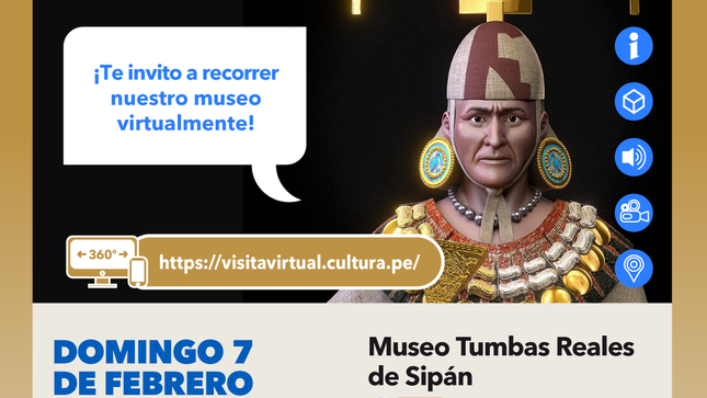 Museo Tumbas Reales de Sipán ofrece una experiencia maravillosa para conocer sus instalaciones de manera virtual 