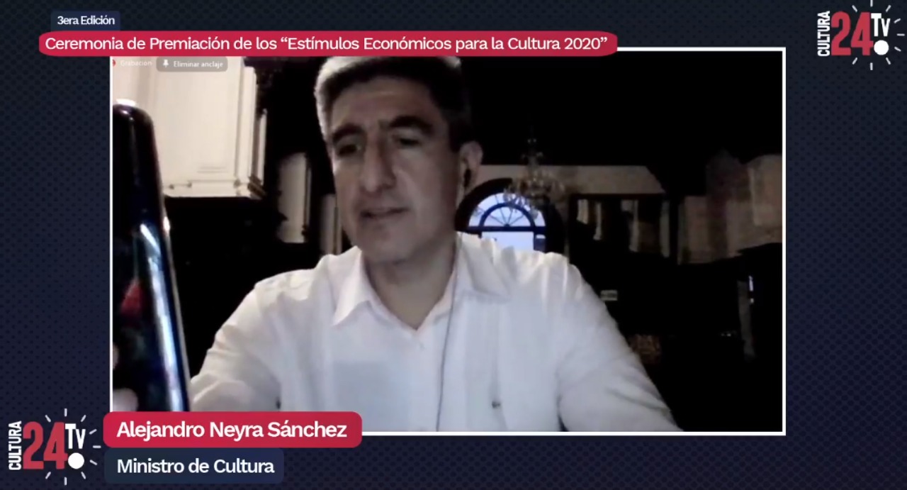 Se realizó la ceremonia de premiación de los Estímulos Económicos para la Cultura 2020 y los concursos de proyectos para Puntos de Cultura