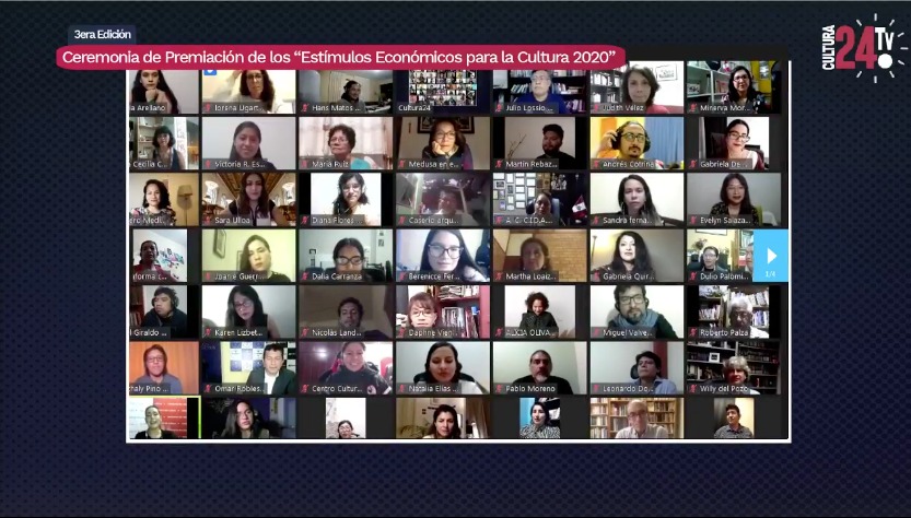 Se realizó la ceremonia de premiación de los Estímulos Económicos para la Cultura 2020 y los concursos de proyectos para Puntos de Cultura