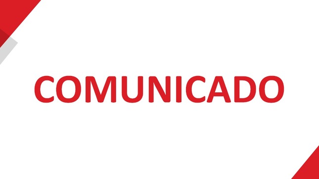 Imagen con palabra comunicado
