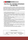 Vista preliminar de documento Política del Sistema Integrado de Gestión - RDE N 016-2021 