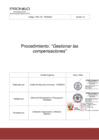 Vista preliminar de documento Procedimiento Gestionar las compensaciones - RDE N 020-2021 