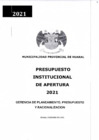 Vista preliminar de documento Presupuesto Institucional de Apertura 2021