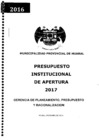 Vista preliminar de documento Presupuesto Institucional de Apertura 2017