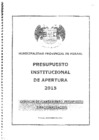 Vista preliminar de documento Presupuesto Institucional de Apertura 2015