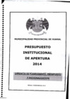 Vista preliminar de documento Presupuesto Institucional de Apertura 2014 (Parte 1)