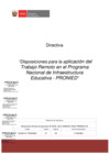 Vista preliminar de documento DI-002-01-PRONIED Directiva Trabajo Remoto en el PRONIED - RDE N 036-2021 
