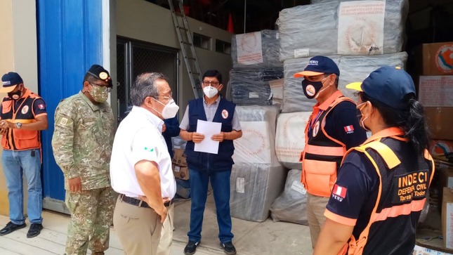 Jefe del INDECI llegó hasta la región para coordinar acciones de respuesta y rehabilitación en la zona
