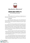 Vista preliminar de documento RD N° 0046-2021-MTC/11