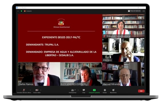 Los magistrados del Tribunal Constitucional participaron en la quinta audiencia.