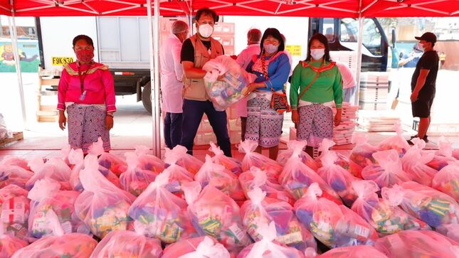 Familias Shipibo-Konibo de Cantagallo recibieron cerca de 40 toneladas de alimentos de primera necesidad