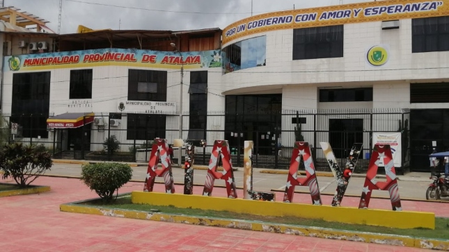 Imagen JPG de la fachada de la Municipalidad Provincial de Atalaya en Ucayali.