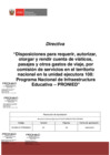 Vista preliminar de documento DI-003-01-PRONIED - Directiva viáticos 