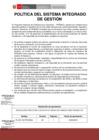Vista preliminar de documento Política del Sistema Integrado de Gestión