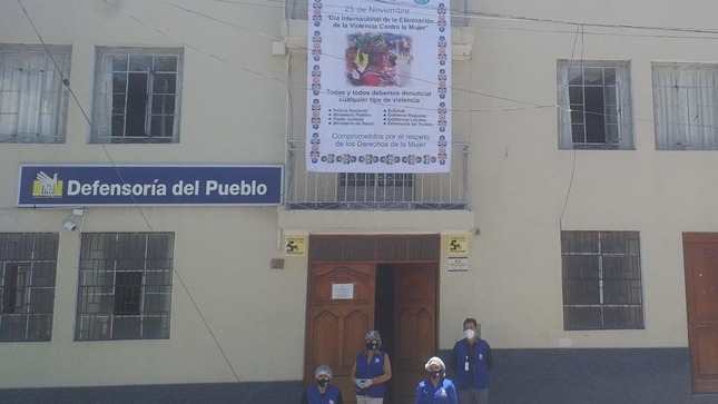 Fachada de la oficina defensorial en Ayacucho