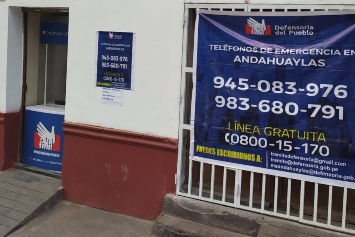 Fachada de oficina defensorial en Andahuaylas