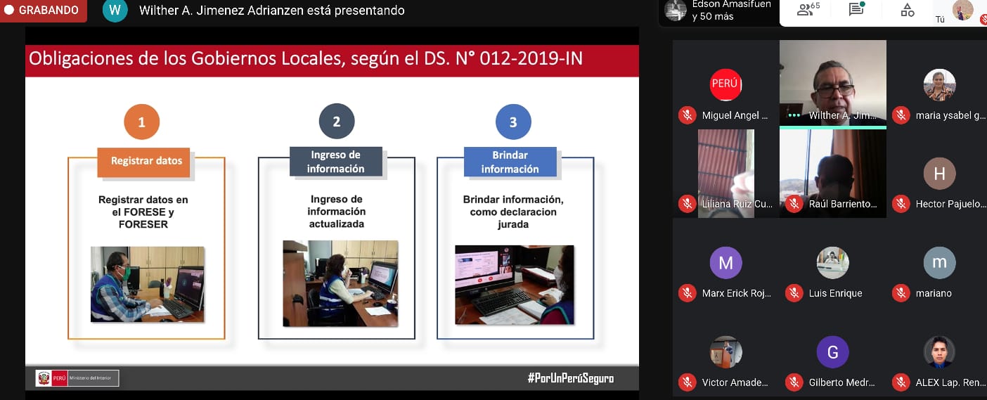 Más de 600 representantes de municipalidades fueron capacitados en seguridad ciudadana