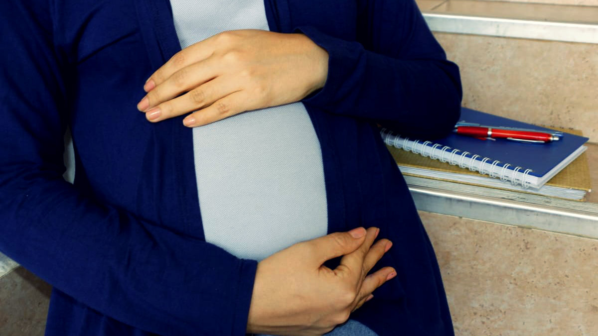 Foto de mujer embarazada