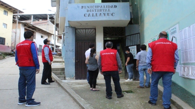 Imagen JPG de colaboradores de la Contraloría supervisando Municipalidad Distrital de Callayuc en Cutervo, Cajamarca.