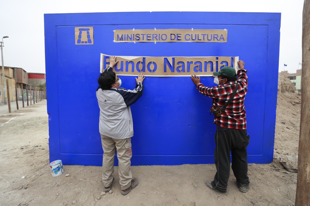 Ministerio de Cultura ejecutó acción de protección de la Huaca Fundo Naranjal