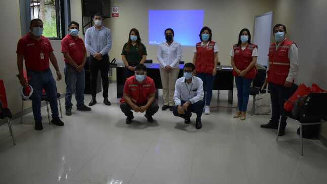 La vicegobernadora regional, Nohemí Aguilar Puerta, participó de la reunión junto a la directora regional de Salud, Leslie Zevallos Quinteros y la directora ejecutiva del programa Juntos, Jessica Niño de Guzmán Esaine.