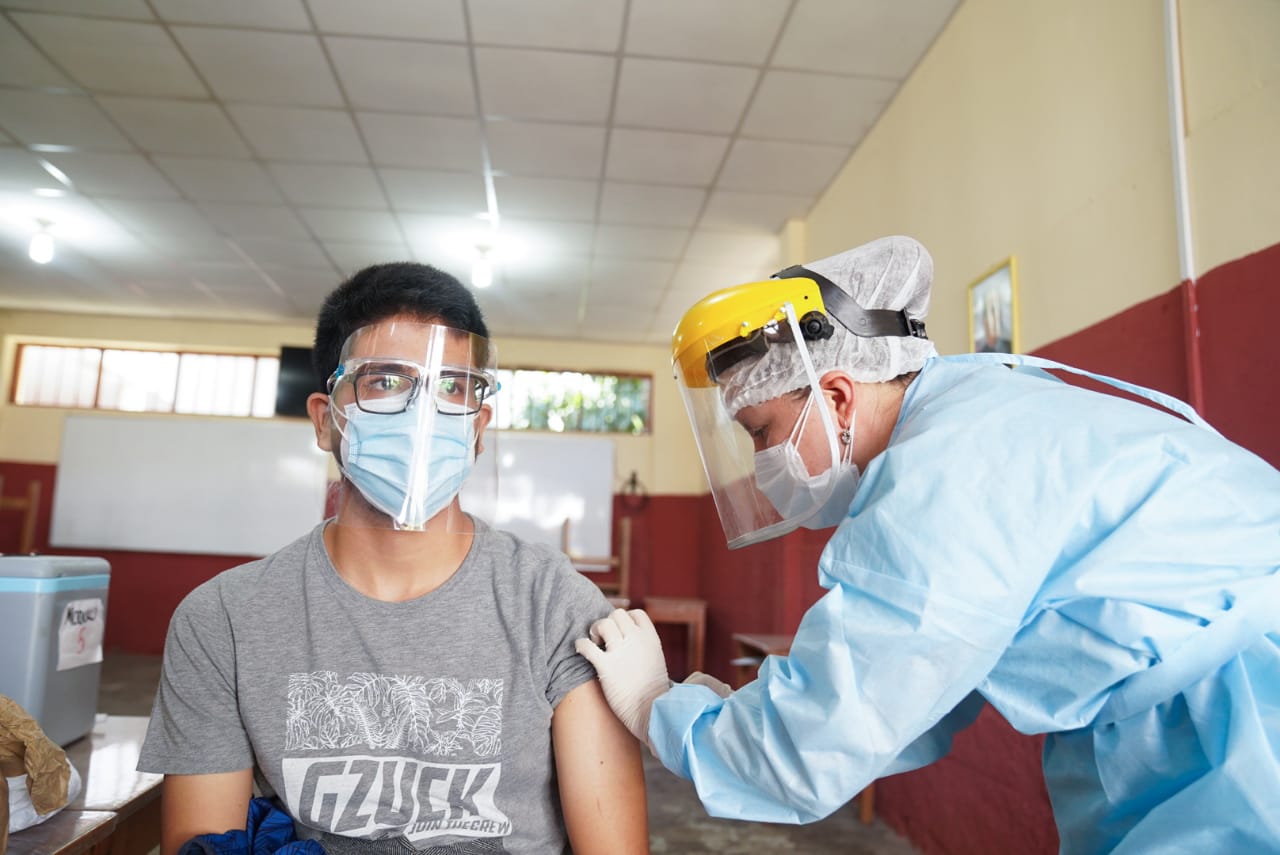 También se sumaron los profesionales de la salud que realizan su internado en los centros de salud del Alto Mayo.
