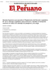 Vista preliminar de documento Decreto Supremo N° 029-2019-MTC, Reglamento del Decreto Legislativo N° 1413, Decreto Legislativo para promover y facilitar el transporte marítimo en tráfico de cabotaje de pasajeros y de carga.
