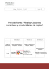 Vista preliminar de documento Procedimiento Realizar acciones correctivas y oportunidades de mejora - DE N 088-2021 
