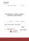 Vista preliminar de documento Procedimiento Validar, aprobar y controlar los documentos - DE N 088-2021 