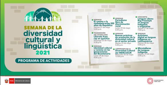 Con “rap freestyle” en lenguas indígenas y seminarios virtuales se conmemora la Semana de la Diversidad Cultural y Lingüística 2021