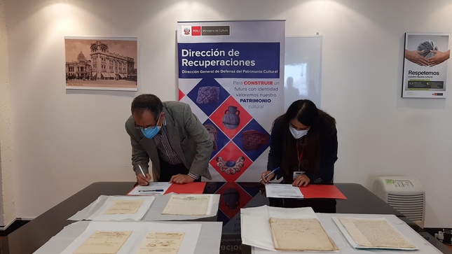 Ministerio de Cultura realizó importante entrega de bienes documentales recuperados al Archivo General de la Nación