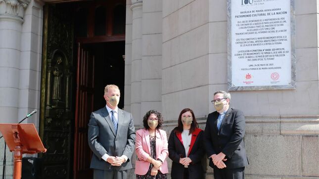  Ministerio de Cultura reconoció oficialmente a la Basílica de María Auxiliadora como Patrimonio Cultural de la Nación