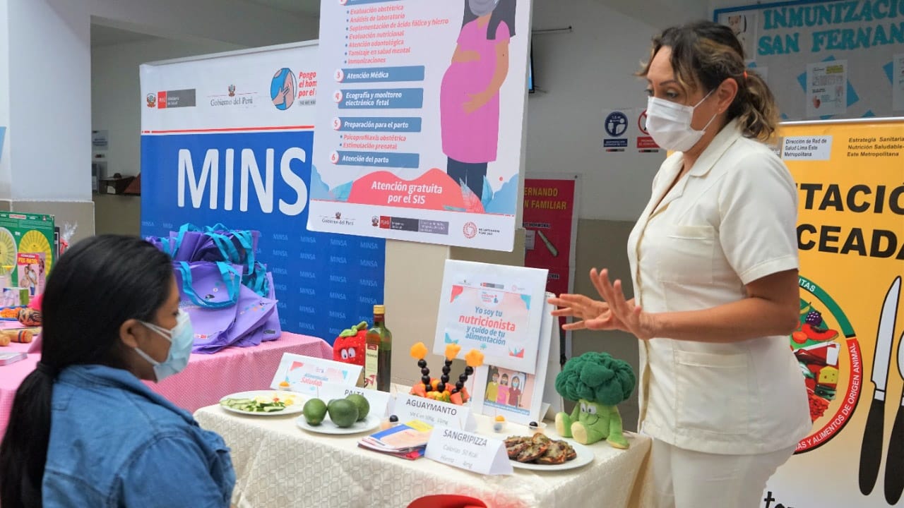Minsa promueve paquete preventivo para gestantes en los establecimientos de salud de Lima Este