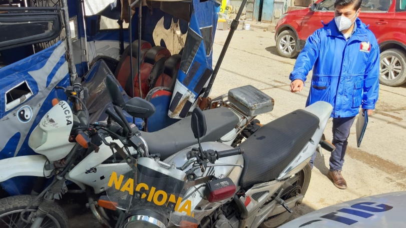 Foto de motos lineales de la Policía