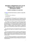 Vista preliminar de documento Normas legales sobre Portal de Transparencia: DS Nº 072-2003 PCM que aprueba el Reglamento de la Ley Nº27806, Ley de Transparencia y Acceso a la Información Pública