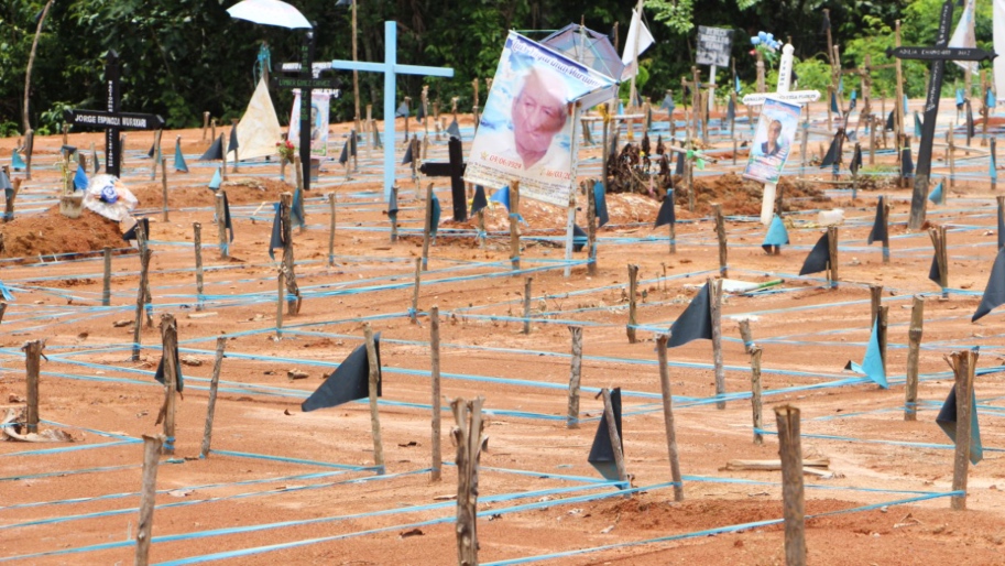 Foto de cementerio covid-19