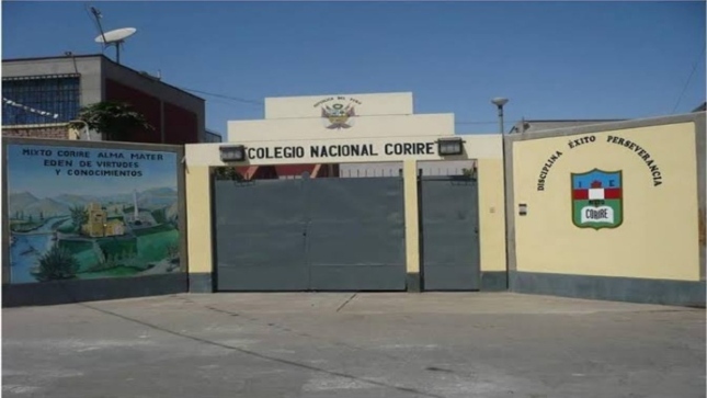 Imagen JPG de la fachada del colegio Nacional Coribe en la Municipalidad Distrital de Uraca, provincia de Castilla, departamento de Arequipa