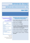 Vista preliminar de documento Reporte Mensual de Conflictos Sociales N° 206 - abril 2021