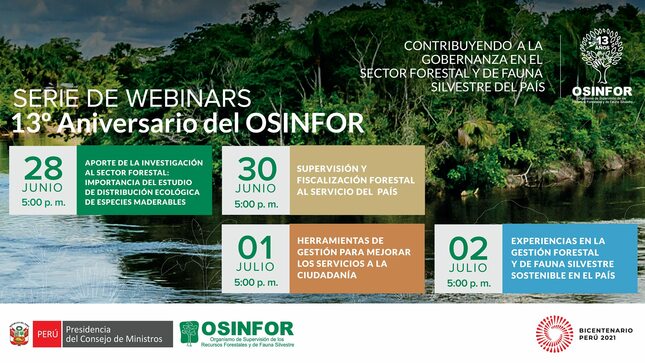 Serie de Webinars va del 28 de junio al 2 de julio.