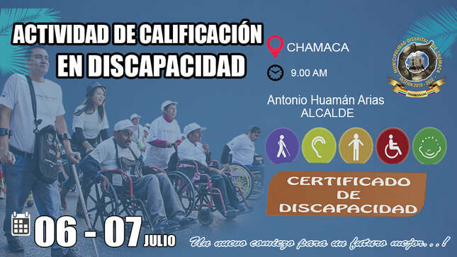 ACTIVIDAD DE CALIFICACIÓN EN DISCAPACIDAD 06 Y 07 DE JULIO 2021