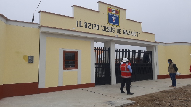 Imagen JPG de la fachada de la institución educativa N° 82170 “Jesús de Nazareth”, del centro poblado Nueva Jerusalén, distrito de Pacanga, provincia de Chepén, La Libertad.