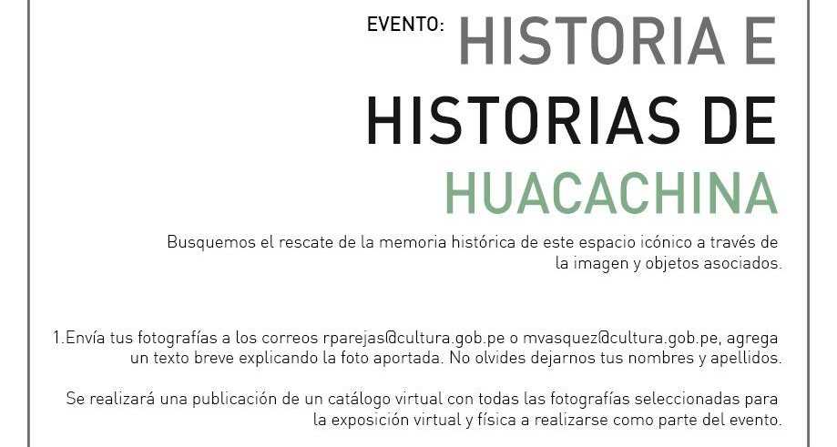 DDC Ica invita a la comunidad a participar en evento fotográfico “Historia e Historias de la Huacachina”