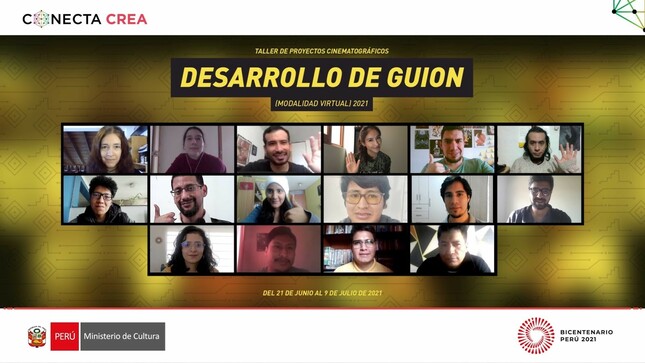 Se realizó con éxito el Taller de Proyectos Cinematográficos Desarrollo de Guion 2021