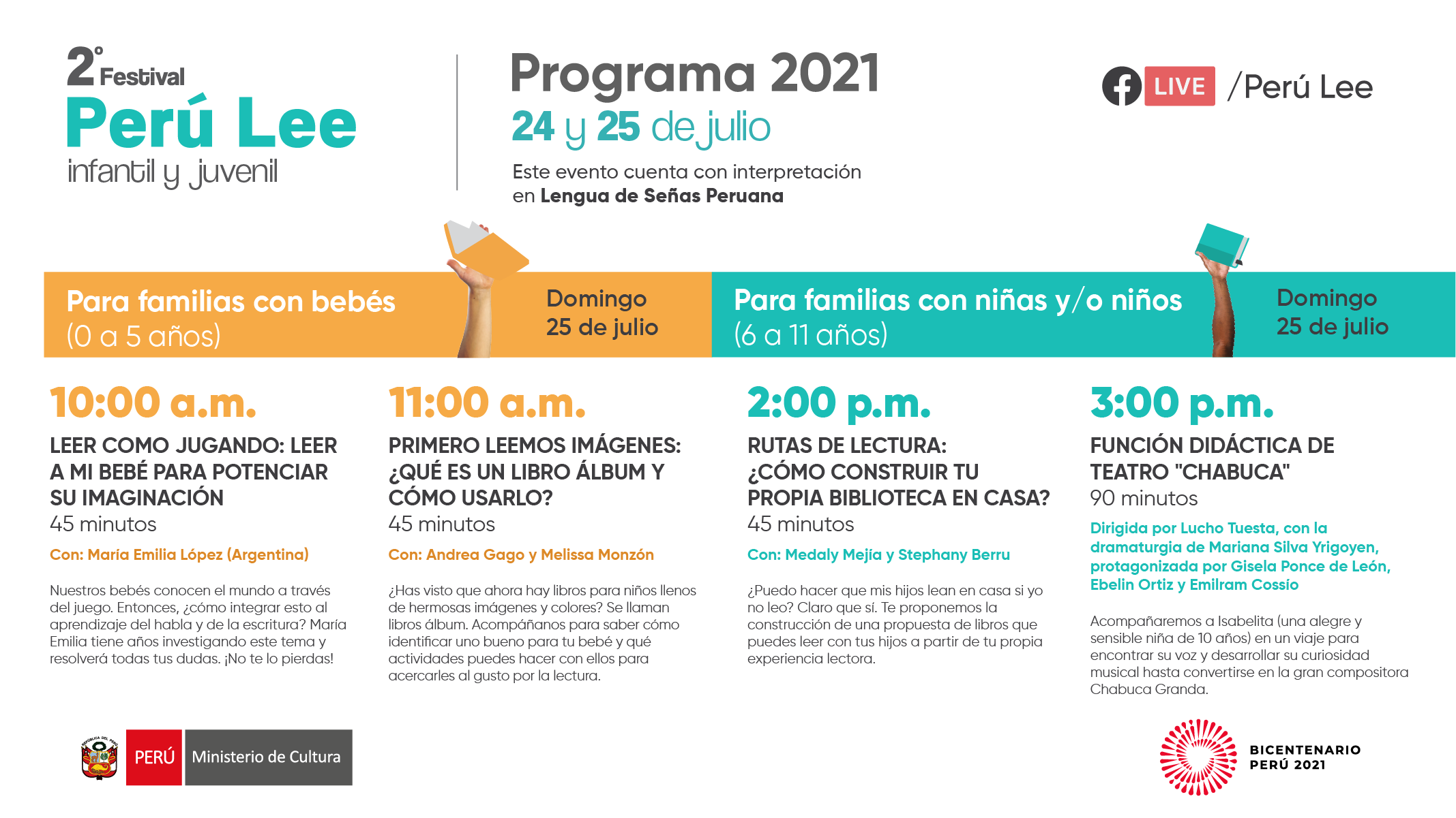 Ministerio de Cultura inaugura 2° Festival Perú Lee Infantil y Juvenil