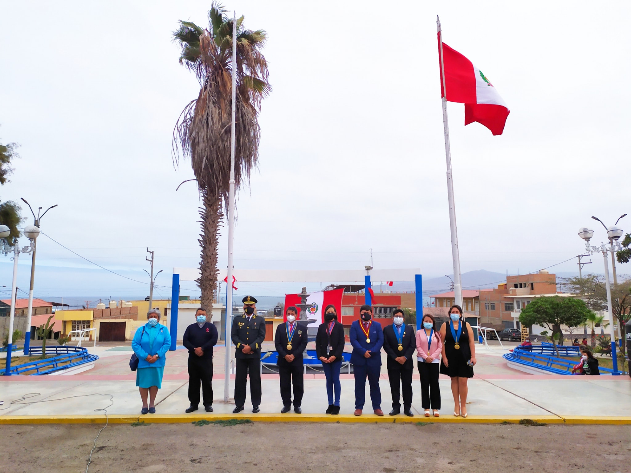 ceremonia protocolar bicentenario del Perú en Chala