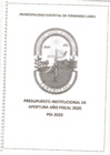 Vista preliminar de documento PRESUPUESTO INSTITUCIONAL DE APERTURA 2020.pdf