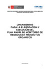 Vista preliminar de documento Lineamientos elaboracion ejecución plan monitore residuos productos organicos - 26jul2021.pdf