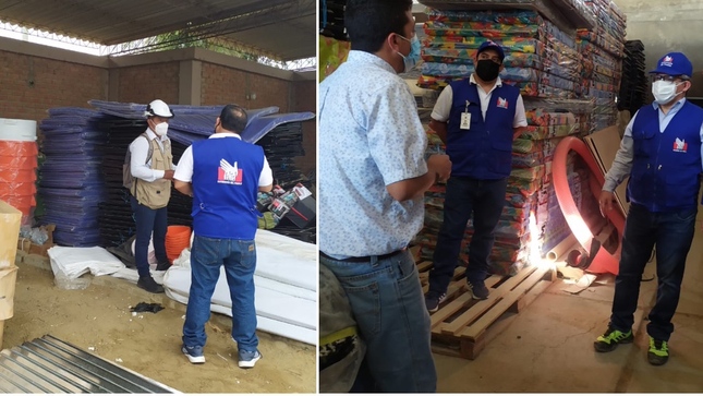Fotos de almacenes con ayuda humanitaria
