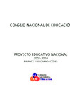 Vista preliminar de documento Proyecto Educativo Nacional al 2021. Balance y Recomendaciones 2007 - 2010.