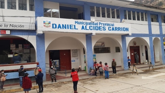Imagen JPG de la fachada de la Municipalidad Provincial Daniel Alcides Carrión.
